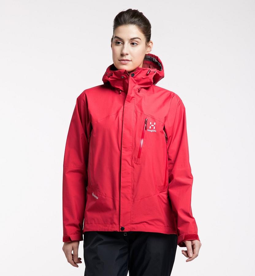 Haglöfs Womens Astral GTX Jacket Real Red New Zealand 04829CVKN